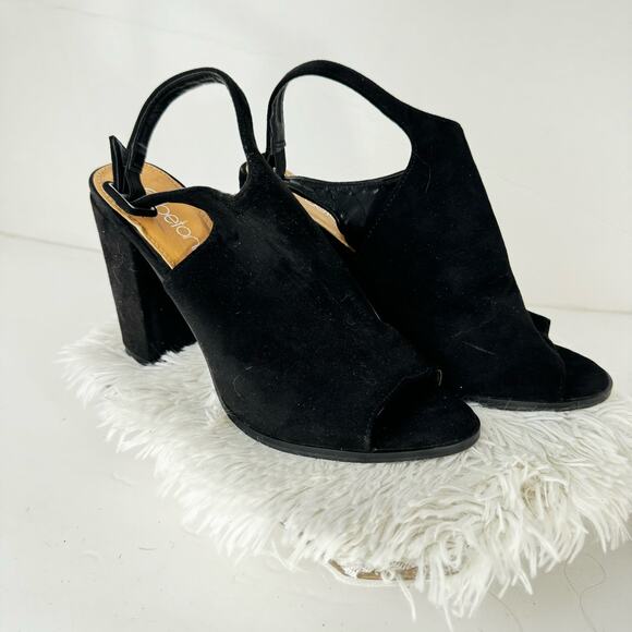 Betani Jillian  Women's Ankle Strap Cut Out Back Block Heel Ankle Booties 9 - Picture 1 of 5